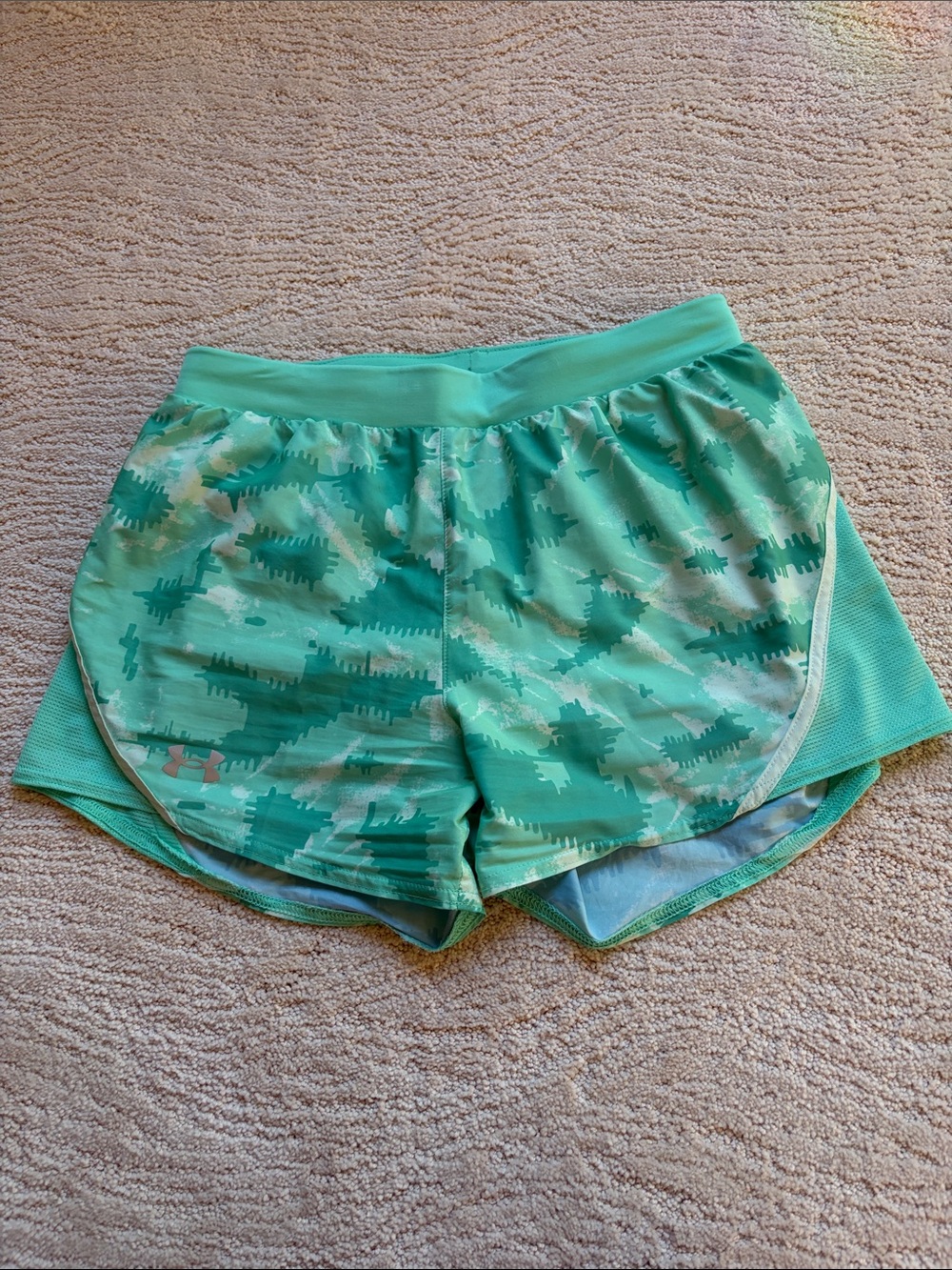 Under Armour Mint Green Camo Athletic Shorts